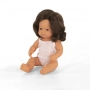 Lalka Miniland dziewczynka brunetka 38 cm